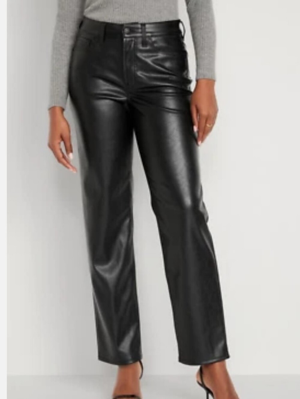 Old Navy Black Faux Leather Pants